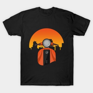 Moped with Houses T-Shirt